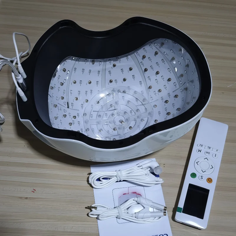 

Laser Hair Loss Prevention Device, 6750mW 650nm/660nm 90+210 Light Adjustable Cap, Remote Control & Type-C Rechargeable