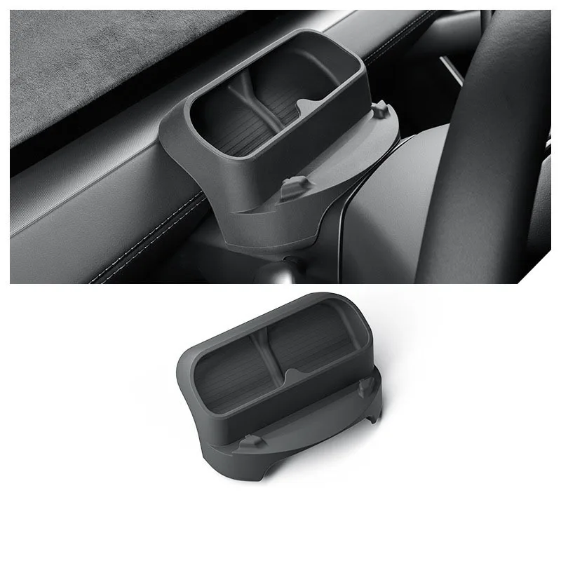 For Tesla Model 3 Highland Model Y Steering Wheel Sunglasses Holder Silicone Storage Box Car Interior Organizer Accessories - view 2