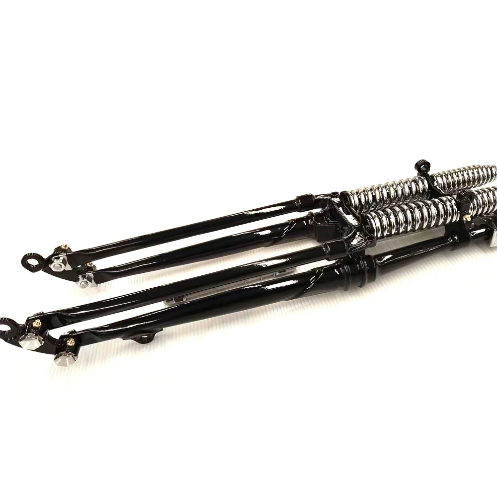 

Vintage Chrome Plated and Black 20#Steel Springer Front Forks for Motorcycles & Choppers Narrow Body System New