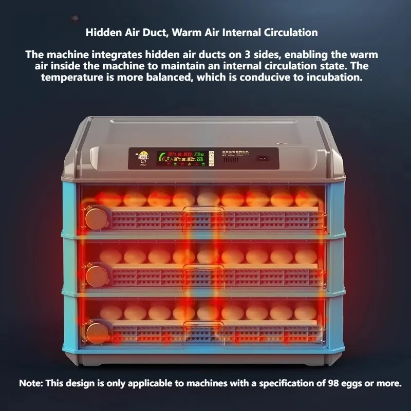حاضنة منزلية صغيرة أوتوماتيكية بالكامل حاضنة بيض ذكية حاضنة بيض الدجاج رودين