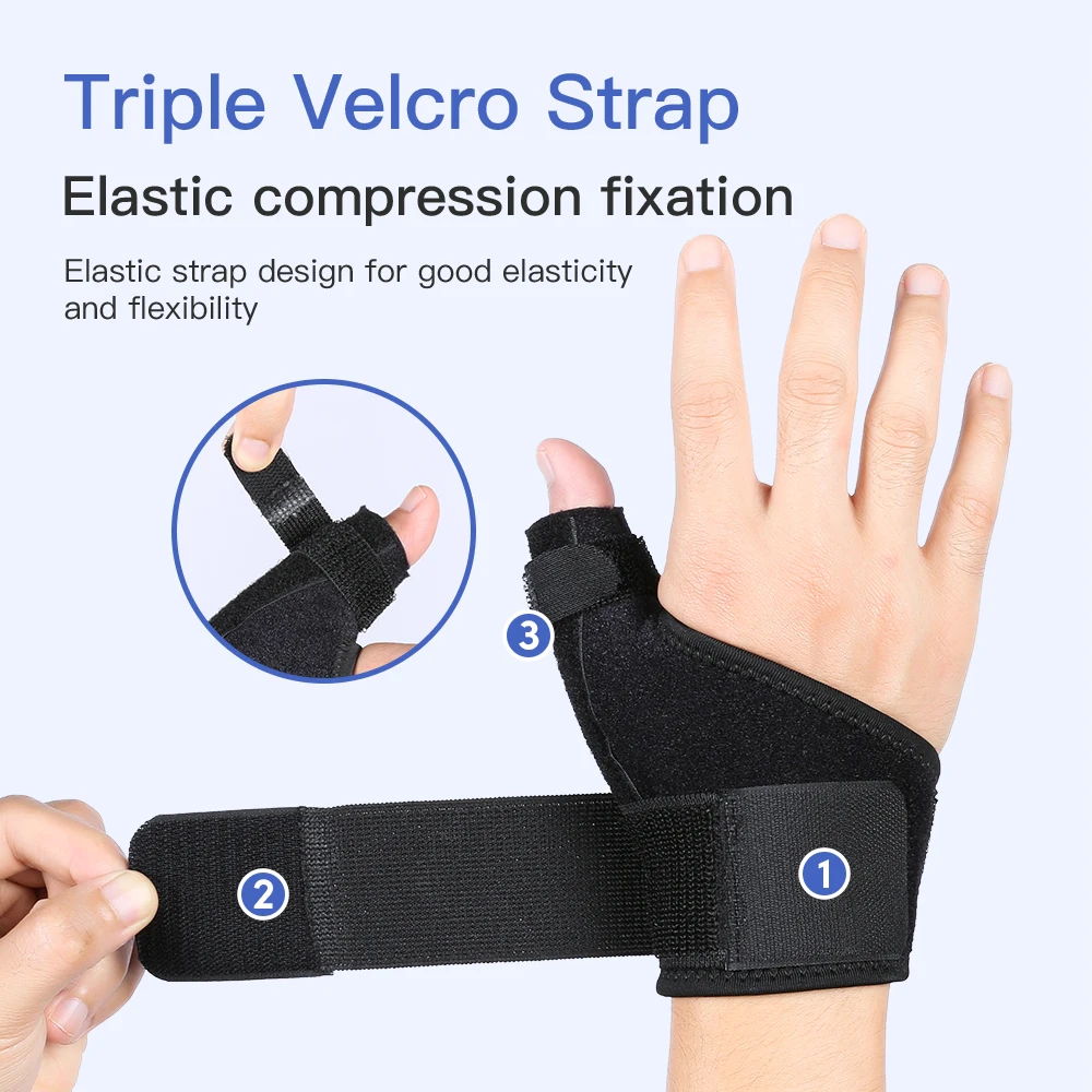 Adjustable Thumb Wrist Stabilizer Splint Brace Pressure Elastic Bandage Thumb Support for Arthritis Tendonitis Tunnel Support