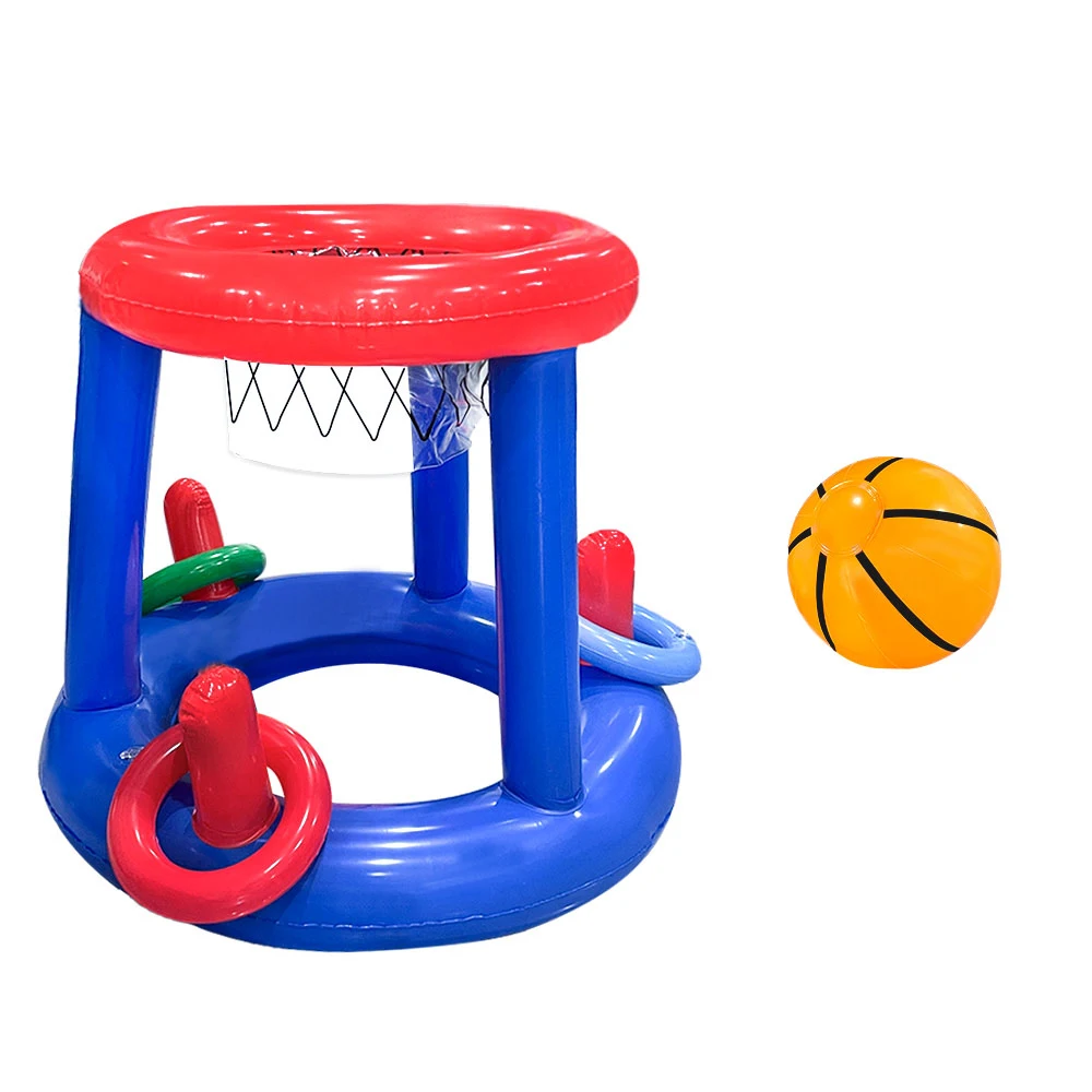 

1 шт. синяя надувная баскетбольная стойка с кольцами, игровой реквизит, баскетбольная рама из ПВХ