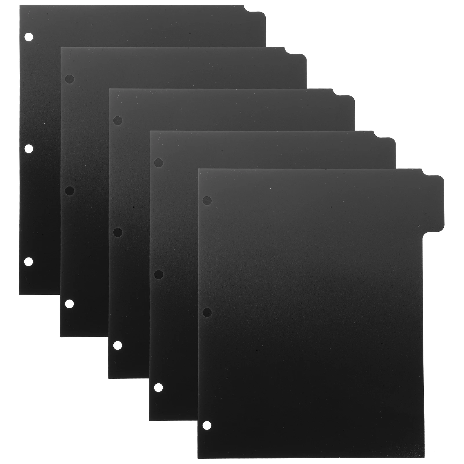 

Black Binder Dividers 3 Rings Sturdy Paper Divider Organizer for Notebook Planner Office School Supplies