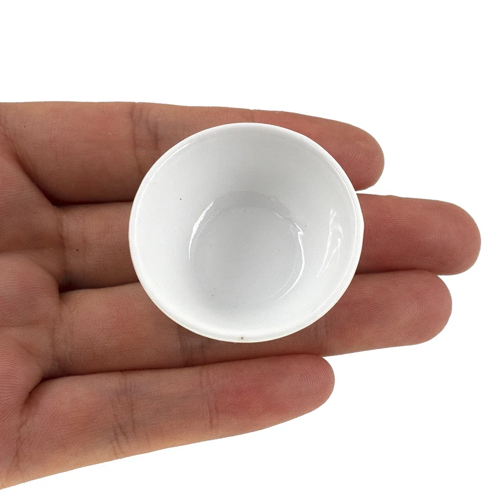 1Pcs 1/12 Doll House Miniature Ceramic Soup Plate Pot Simulation Kitchen Dish Model For Mini Decoration Dollhouse Accessories