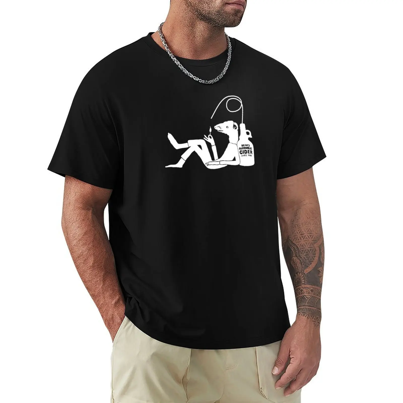 Fantastic Mr Fox - Rat - White T-Shirt Sports Casual Short Sleeve Cotton Tee