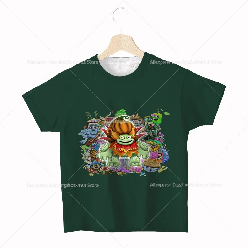 My Singing Monsters T Shirt For Children Toddler Short Sleeve Top 3D Casual Street Kids T-shirt Tee Shirt Boys Girls Clothing