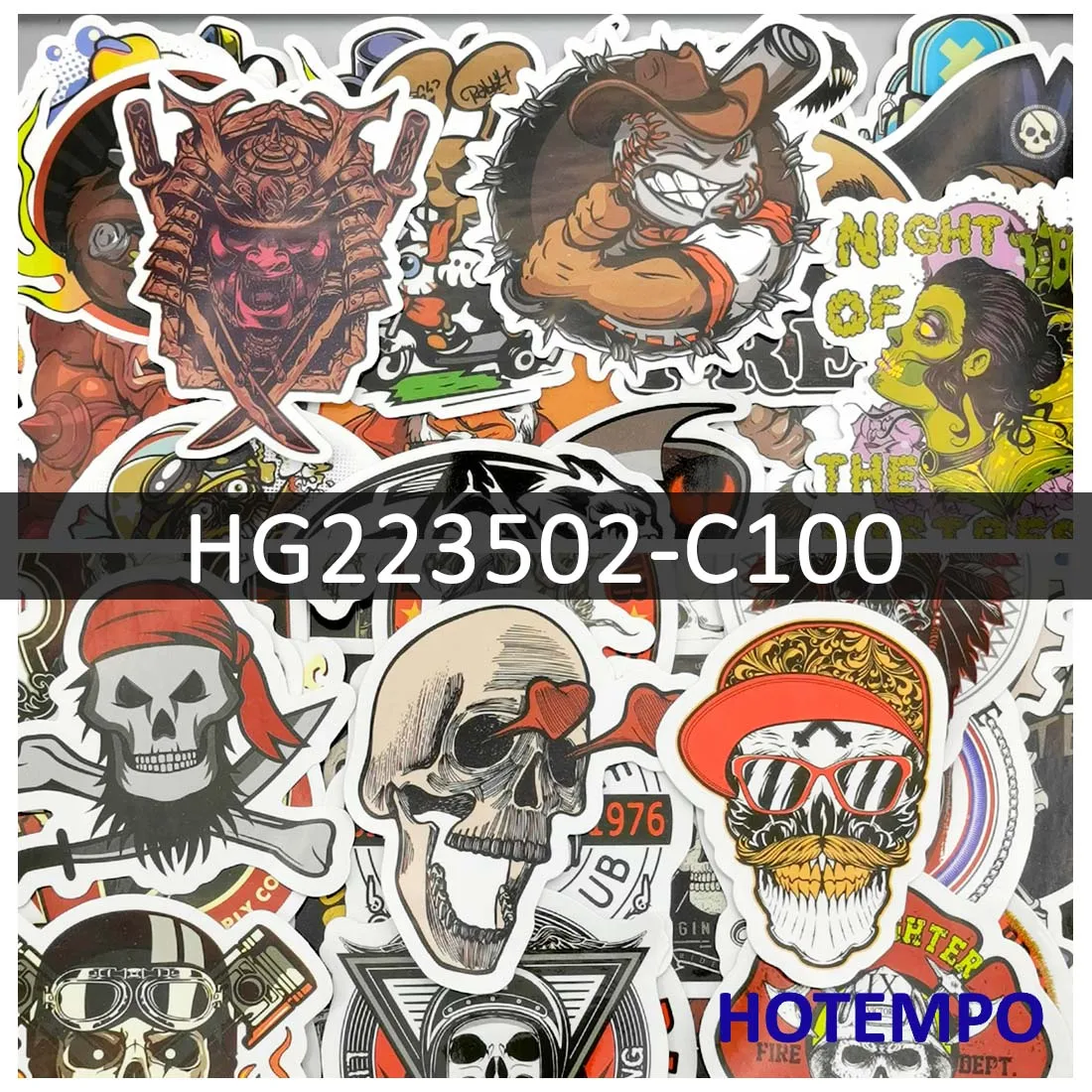 50/100PCS Gothic Art Stickers Retro Monster Demon Rider Punk Witch Funny Decals for Phone Laptop Luggage Car Motorcycle Sticker