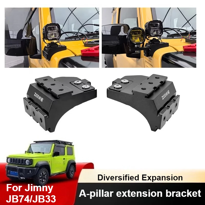 Car A-Pillar Dual Light Quick-Release Bracket Modification Engine Hood Led Spotlight Expansion Accessories For Jimny JB74 JB33