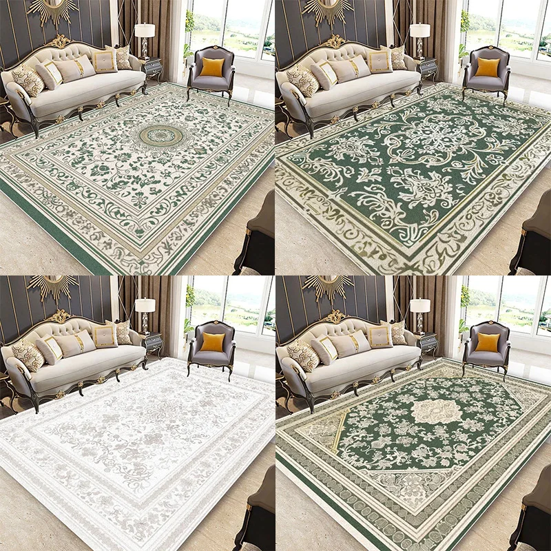 

Persian Retro Carpets Living Room Decoration Home Sofa Area Large Rug Bedroom Bedside Washable Floor Mat Non-Slip