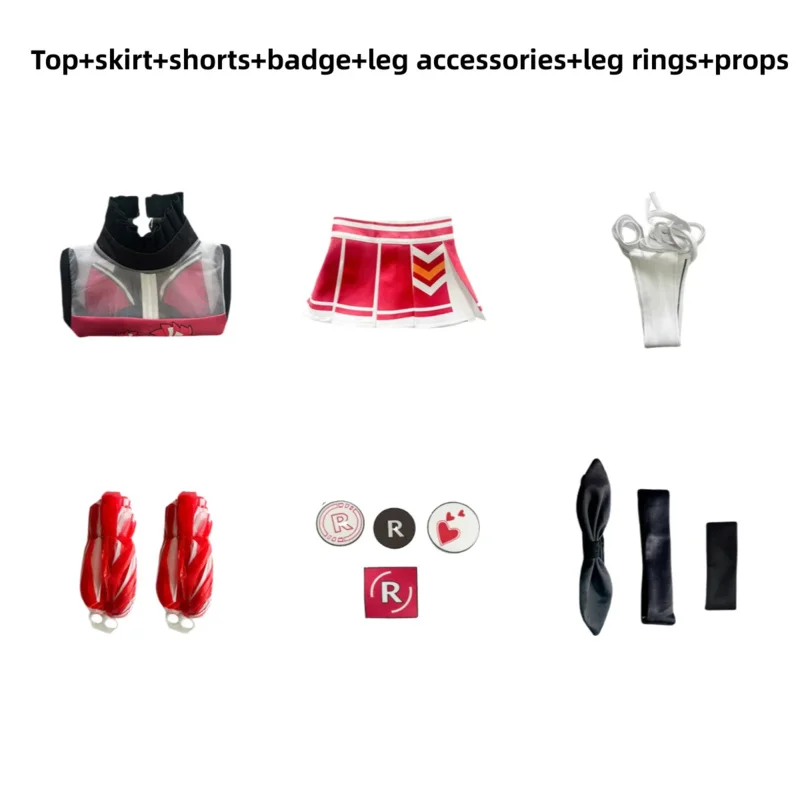 CyGame NIKKE：The Goddess of Victory Amanda Bay Cosplay Costume Cheerleading Outfit Top Skirt Wig Woman Sexy Carnival Suit