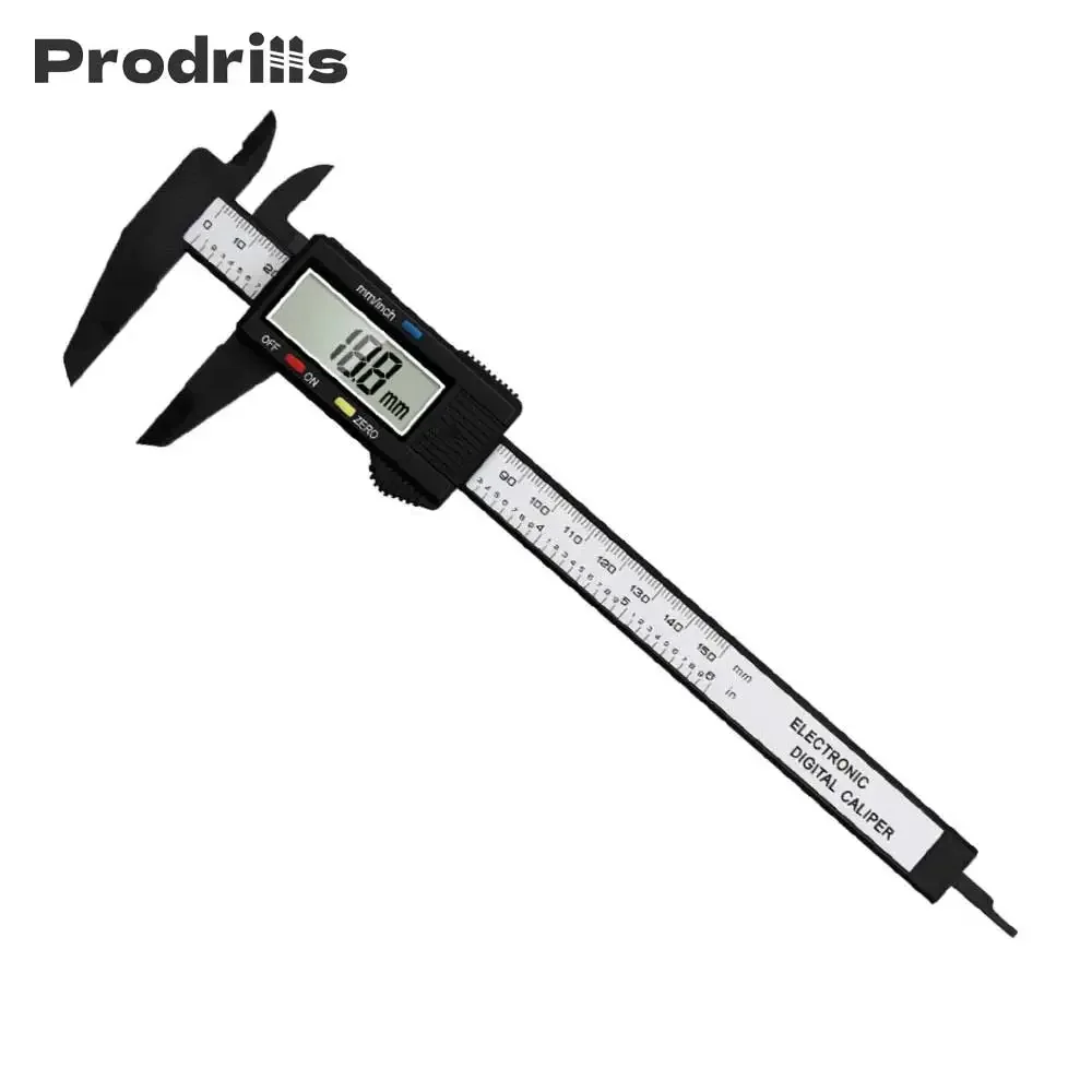 Prodrill 150mm 6'' Digital Caliper Calipers Measuring Tool Electronic Micrometer Caliper Large LCD Screen Auto-Off Feature Inch