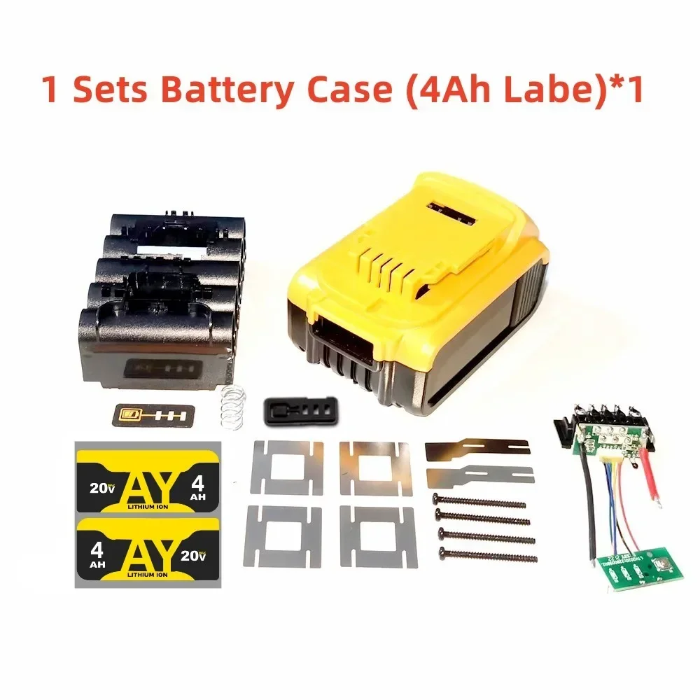 DCB200 DCB203 DCB205 Battery Case Parts for DeWalt 18V 20V Max Cordless Tool, 5.0Ah 6.0Ah Li-Ion Battery, DCB200, DCB203, DCB205