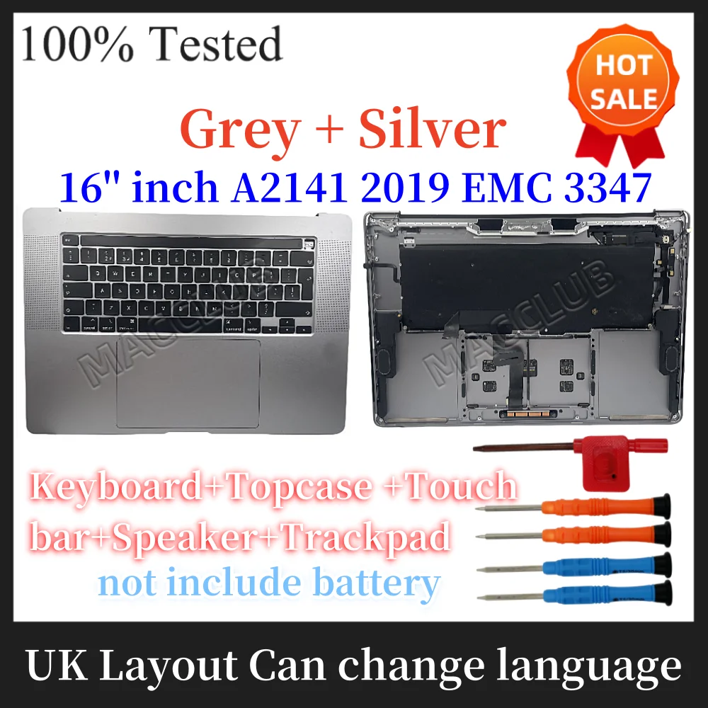 

A2141 touch bar topcase UK FR RU SP French Spanish German Italian for MacBook Pro Retina 16" A2141 EMC 3347 Late 2019 Keyboard