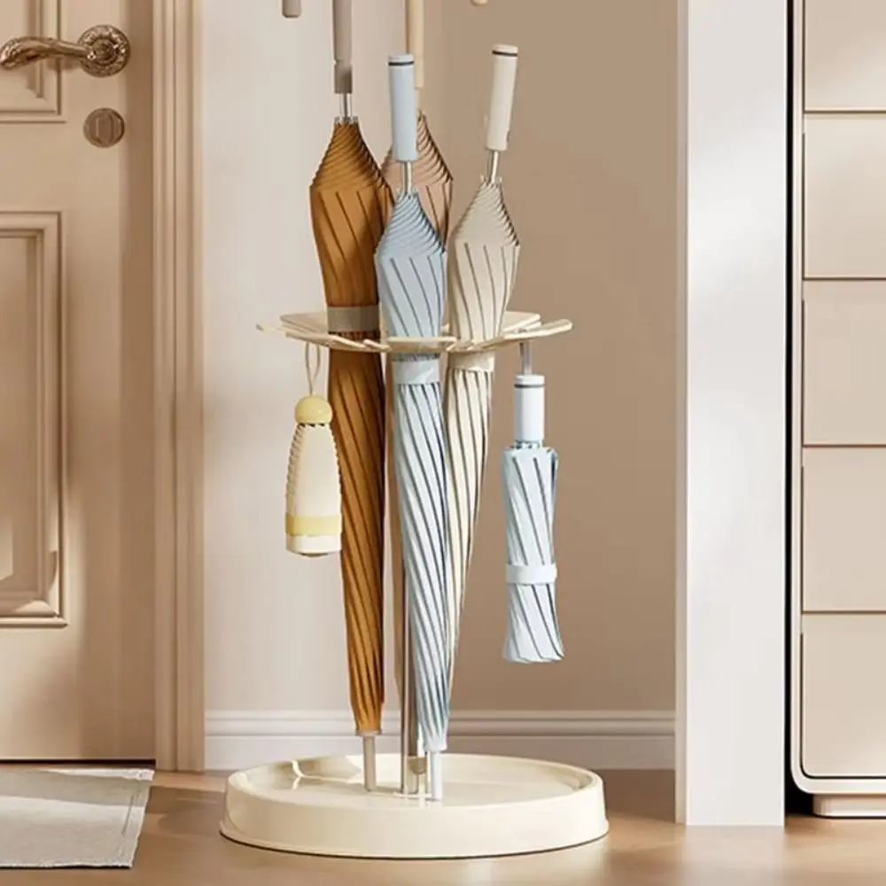 

Стойка для хранения зонтов из нержавеющей стали с несколькими отверстиями, влагостойкий поддон, подставка для сушки зонтов, устойчивая, экономит место