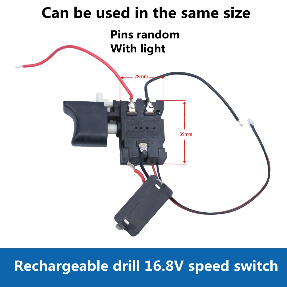 12V16.8V21V25Vrechargeable Boor Schakelaar Lithium Batterij Hand Boor Elektrische Schroevendraaier Snelheidsaanpassing Cw Ccw Met Kleine Licht