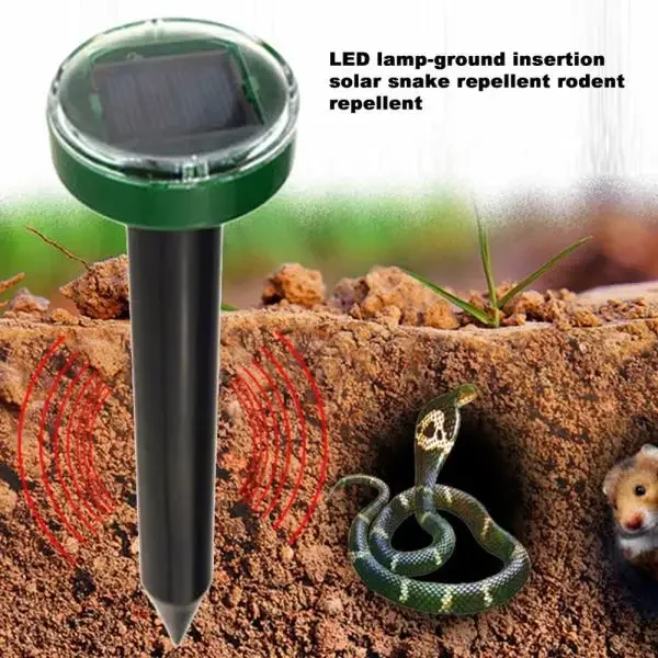 Solar Animal Mouse Repeller Waterproof Ultrasonic Repellent Snake Bird Mosquito Mouse Pest Repeller For Lawn Garden Yard Device