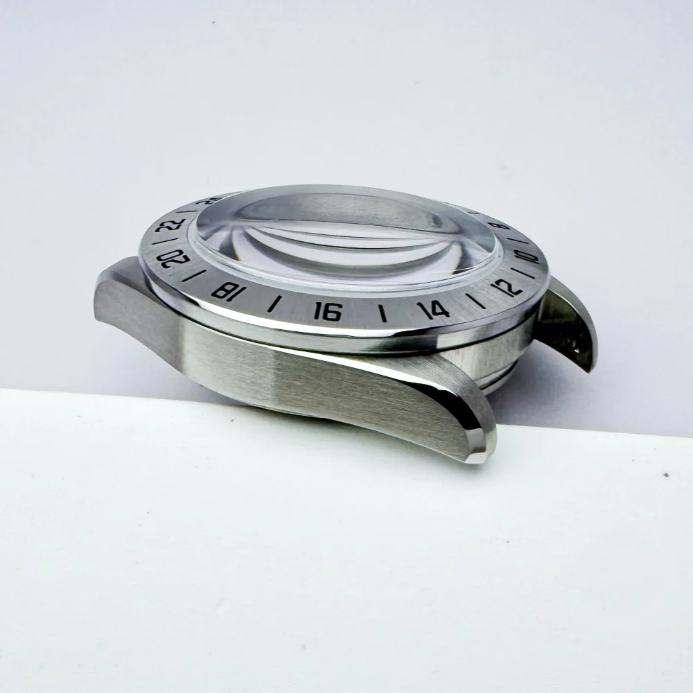 40mm AR Sapphire Crystal Dive GMT Watch Case MOD PVD Black Knight for NH34 NH35 NH36 NH38 NH70 NH71 NH72 20 Bar Waterproof