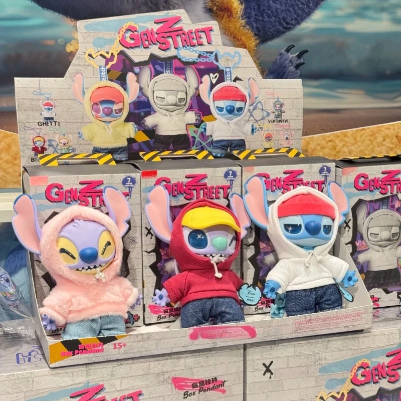 

Stitch Gen Z Street Series Blind Box – Cute Vinyl Stitch Figure in Mystery Plush Bag with Pendant – Ideal Gift for Girls
