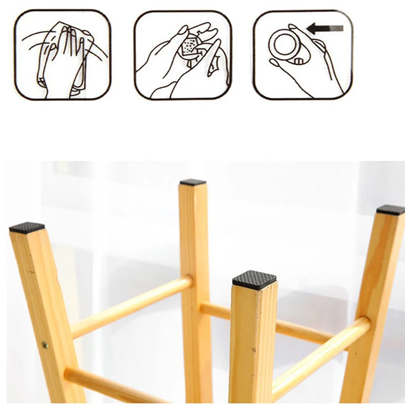 48Pcs Thicken Self Adhesive Furniture Leg Feet Rug Anti Slip Mat Bumper Damper For Chair Table Protector Hardware