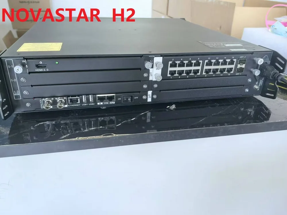 NOVASTAR H2 with H_1xHDMI2.0 input and H_16xRJ45+2xfiber sending card Output LED Video Splicing Processor 2U 26 million pixels