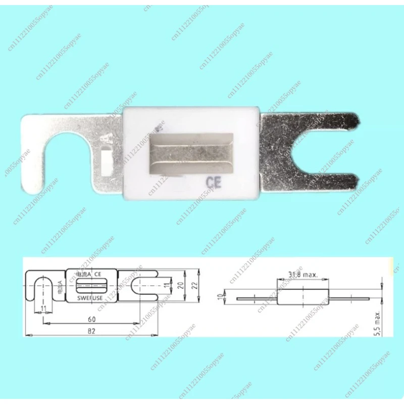 2Pcs Ceramic Bolt On Fuse ANL SIBA 9005805 Replacement 25A 400A for Forklift Truck Electrical Protection view 2