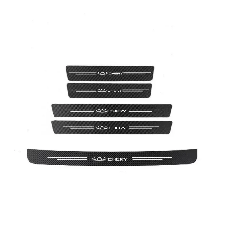 Scratch Proof Door Step Protection Sticker For Chery Omoda C5 Tiggo7 Tiggo8 Pro Jaecoo J7 Carbon Fiber Threshold Exterior Parts