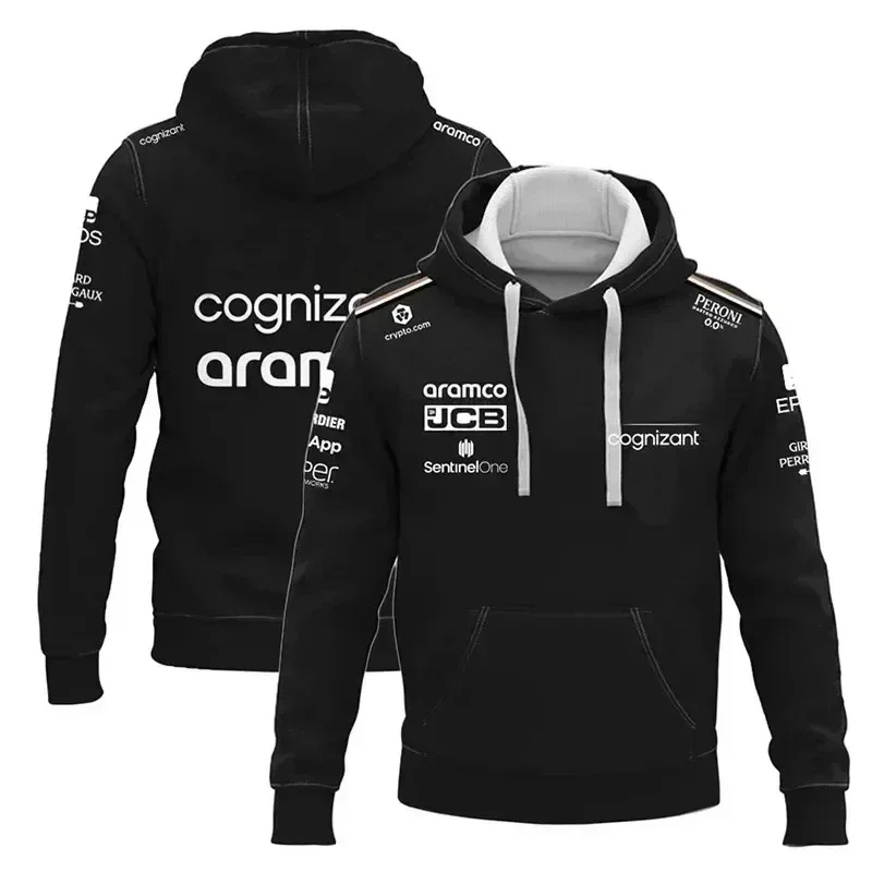 Sudadera con capucha 3D del equipo Aston Martin, Sudadera con capucha de carretera para hombre, mujer y niño, primavera, otoño, F1, 14, Stroll 18