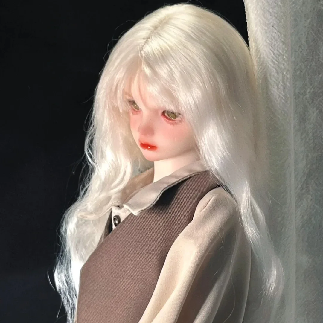 

BJD doll wig for 1/3 1/4 1/6 size water ripples air bangs doll accessories