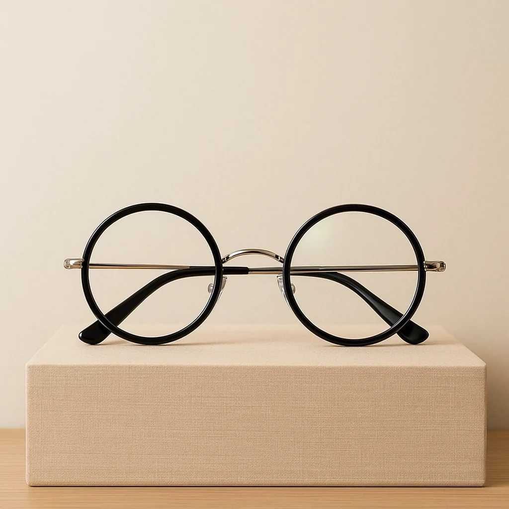 1pc Round Reading Glasses for Men Professor Readers Vintage Eyeglasses Ultralight Metal Computer Reader Anti Blue Light Glasses