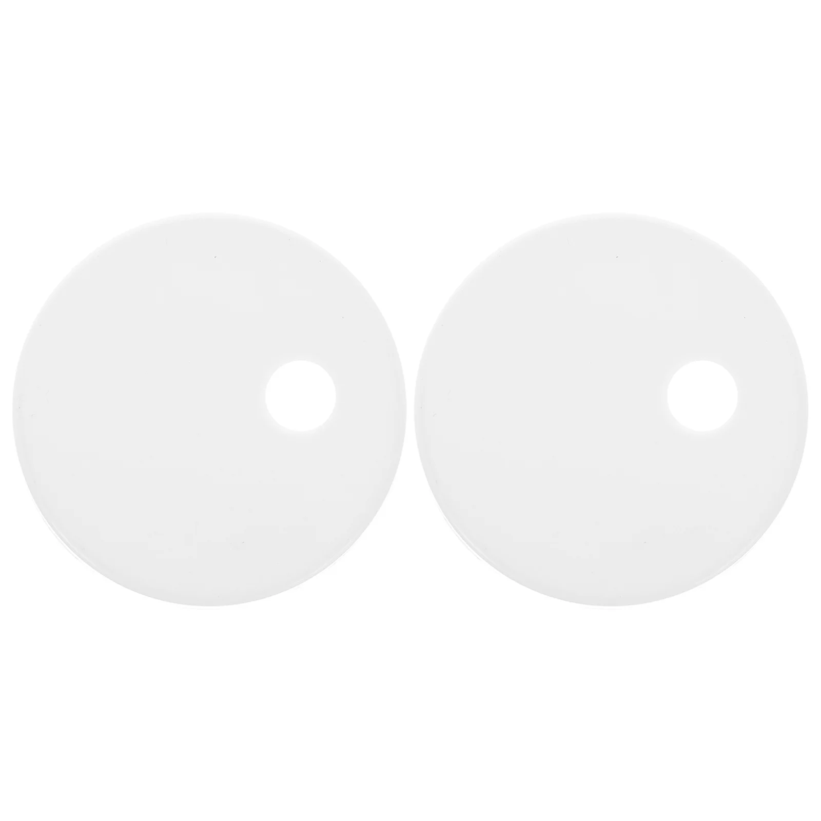 

1 Pair White Round Toilet Bolt Caps Durable Plastic Screw Decor Universal Fit Seat Cover Hinge Replacement Easy