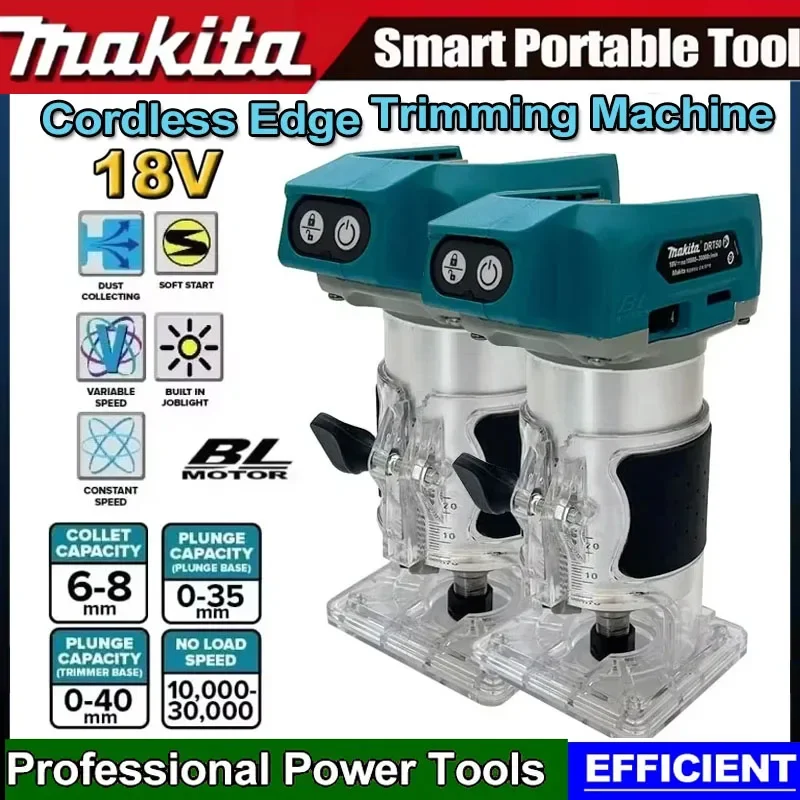 

Makita DRT50 Cordless Trimmer Rechargeable Trimming Machine Brushless Slotting Tool Milling Woodwork Engraving Machine
