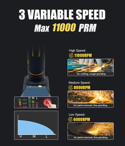 DeWalt 18 वोल्ट 20v मैक्स XR 115mm ब्रशलेस कॉर्डलेस एंगल ग्राइंडर चार्जर मैक्स +11000RPM (बैटरी रहित) के लिए उपयुक्त 6 best sales ताररहित चक्की - №5