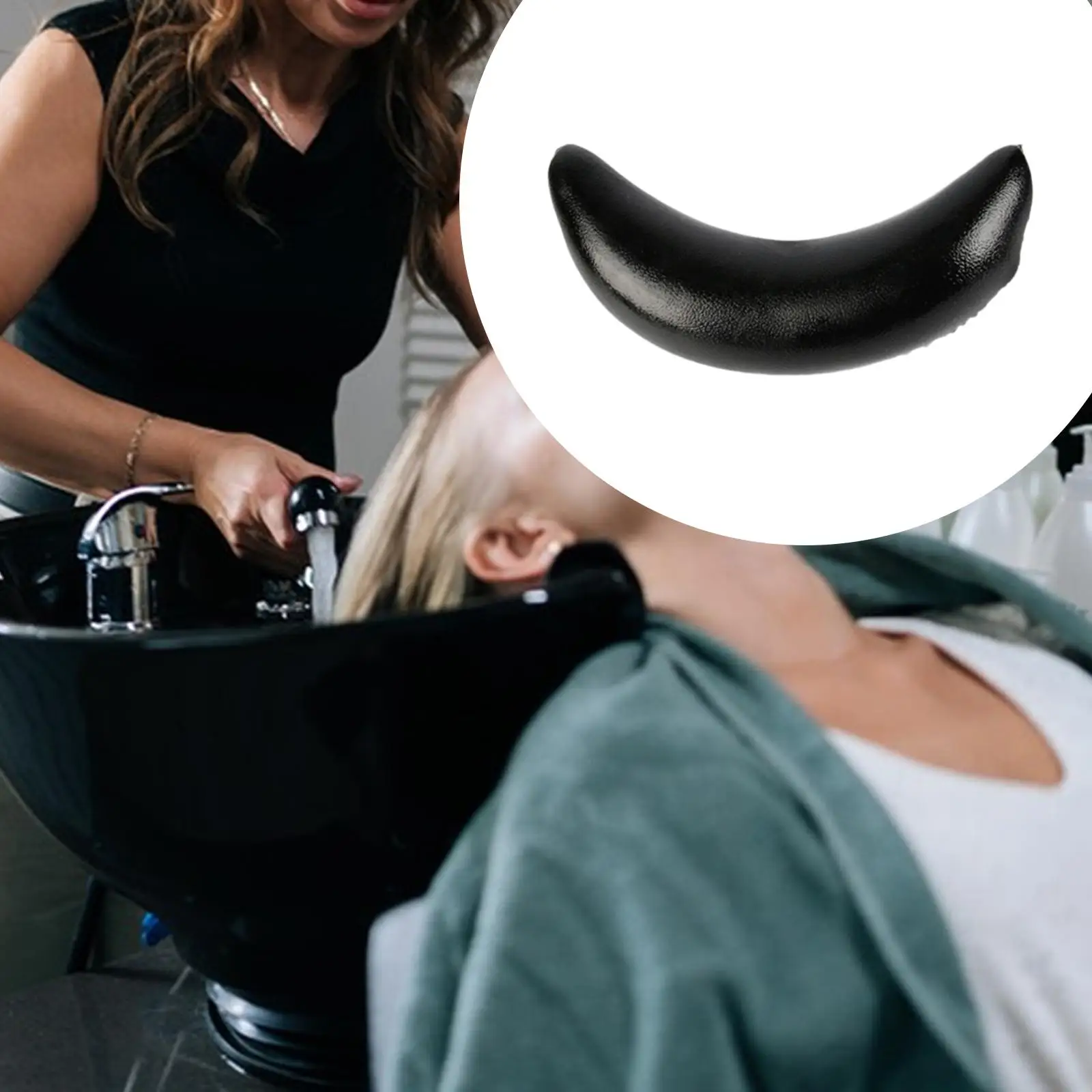 

Чаша для шампуня, подушка для шеи, подголовник, профессиональный нескользящий многоразовый держатель для шеи для мытья волос в раковине, подушка для умывальника