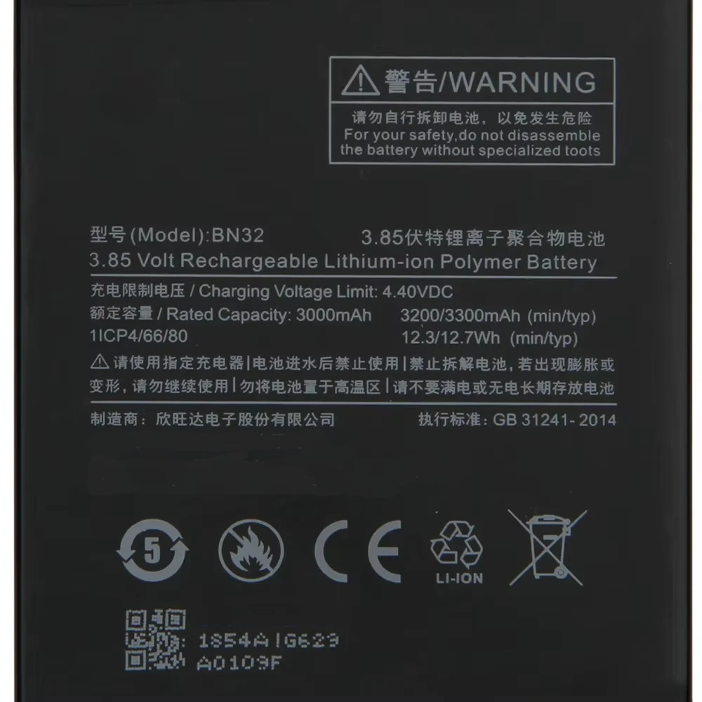 BN32 استبدال بطارية الهاتف لبطاريات الهاتف Xiaomi Xiaomi Mi8 M8 3300mAh