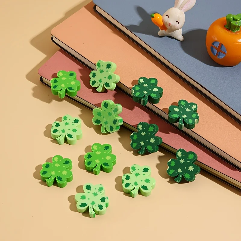 100 Pieces of Leaf-Shaped Erasers in Random Colors, Children's Stationery Suitable for School, Office, and Home Use, Fun Stationery, Learning Accessories, Classroom Rewards, Durable Material, Holiday Gifts, Party Favors