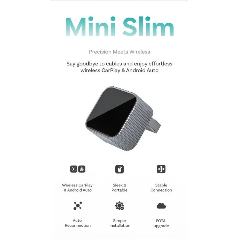 2‑in‑1 Wired To Wireless CarPlay Android Auto Adapter For Factory Car Screen USB Car Multimedia Interconnection Box