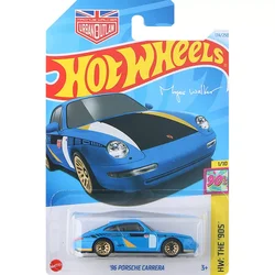 24K Original Hot Wheels Sports Car 96 Porsche Carrera Toy for Boy Scale 1/64 Diecast Voiture Alloy Model Collector Birthday Gift