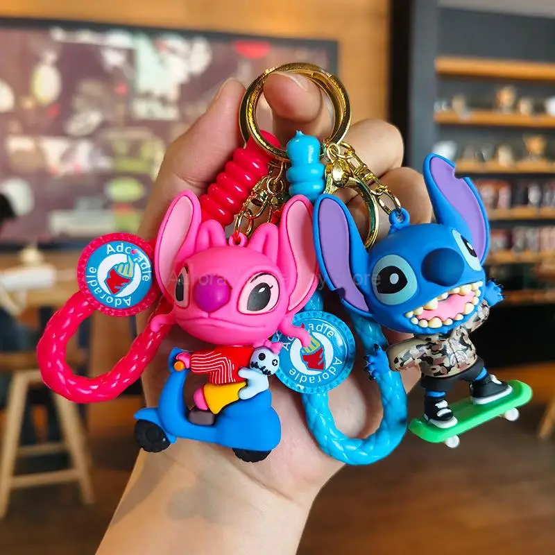 Anime Disney Keychain Mickey Mouse Minnie Toy Story Keyring Ornament Cartoon kawaii Key Chain Car Pendant Kids Toys Gifts