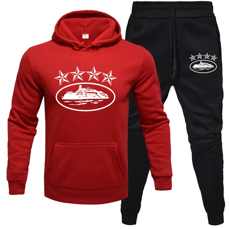 Hoodie Pants 2 Piece Sets Basketball Pullover Men’s Clothing Sweatshirt Tracksuit Women Sportswear Clothes for Men Tracksuit Men