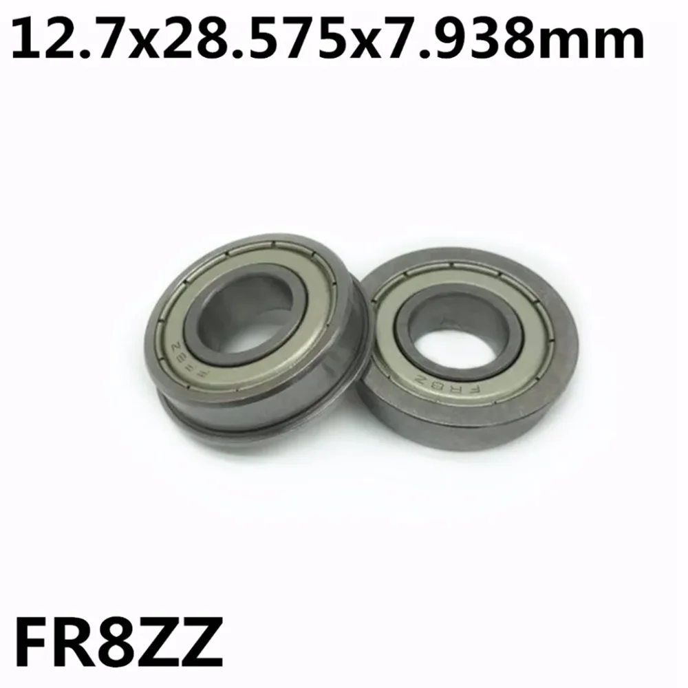 FR8ZZ 12.7x28.575x7.938mm Flange Bearings Miniature Deep Groove Ball Bearing With Lip