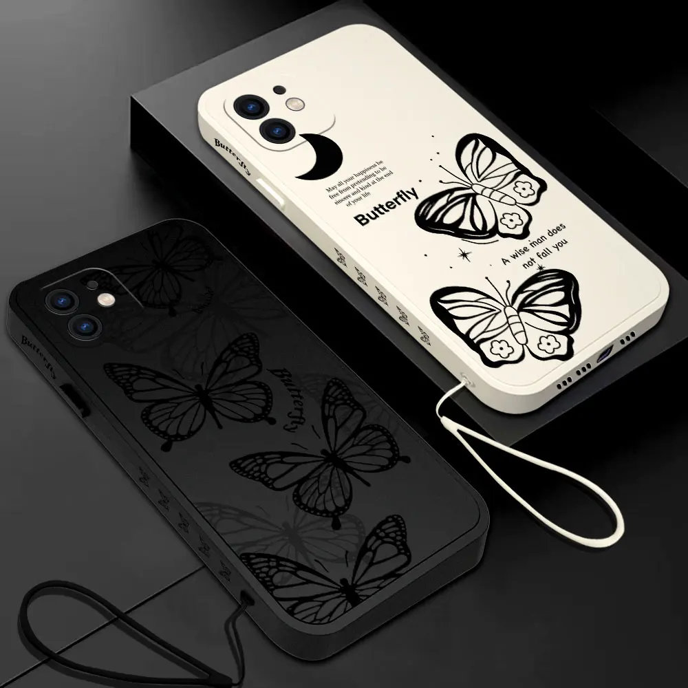 

Cute Cartoon Butterfly Phone Case For Huawei P50 P40 P30 P20 Nova 10 10SE 9 9SE Mate 40 30 20 Pro Lite P Smart 2021 Y7A Cover