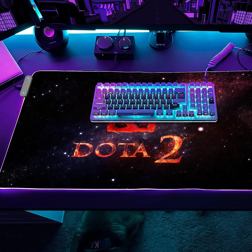 

DoorGaming MousePad LED Table Pads Game Dota2 Backlit Rubber Desktop XXL RGB Desk Mats Micro USB