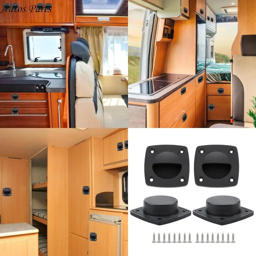 57BA Set Of 4 Nylon Marine Hatches Lift Handles Lightweight & Easy To Install Boat Hatches Pull Handles Boating Equipment Handle