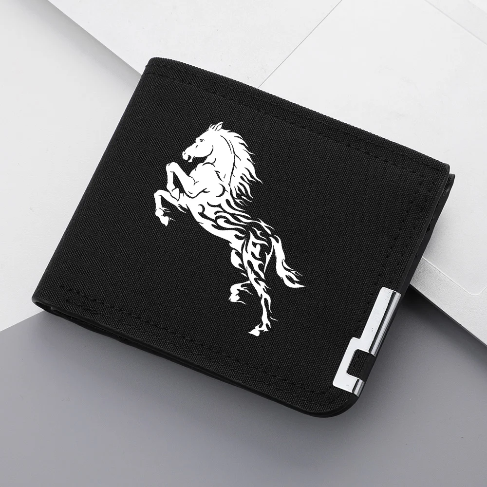 Men's Short Wallet Casual Canvas Double Fold with Multiple Card Slots for Credit Cards And IDs