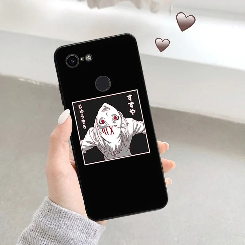 Matte Phone Case for Pixel 8 8a 7 7a 6 6a Moto Edge 20 30 40 Pro OneFusion G200 Anime Tokyo Ghoul Soft Black Cover