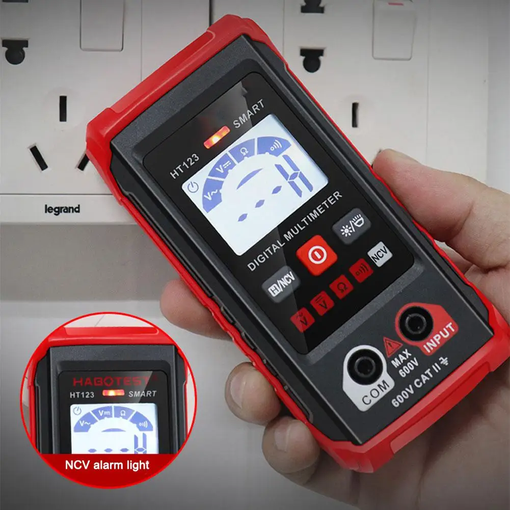 Digital Multimeter AC DC NCV Smart Multimeter Tester Meter Auto Multimetro Electrician 600V Range Tester Profesional Voltag