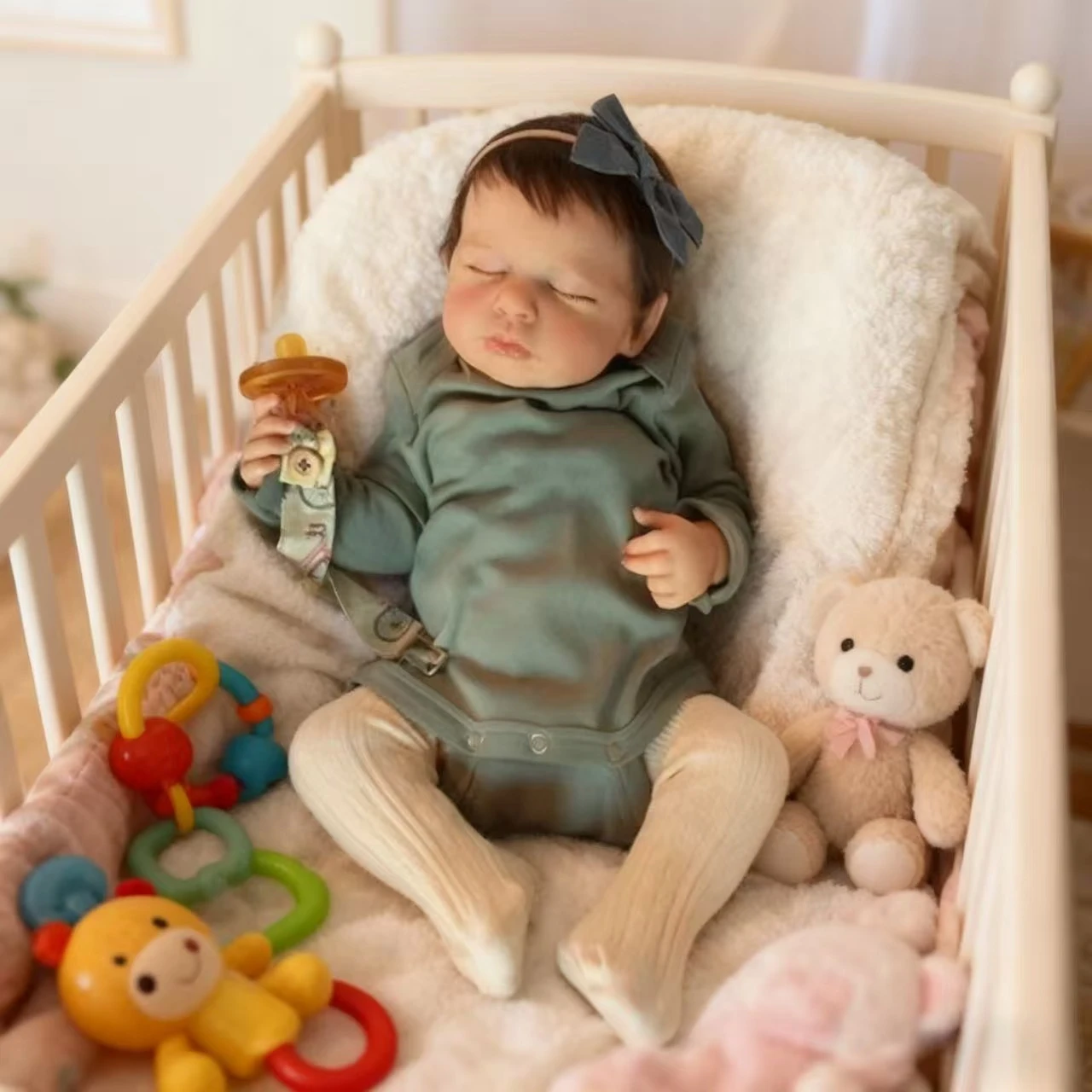 NPK كامل الجسم الفينيل/القماش الجسم ثلاثية الأبعاد الجلد مع الأوردة المرئية تولد من جديد لولو النوم الطفل اليد الجذور الشعر تحصيل الفن الدمى