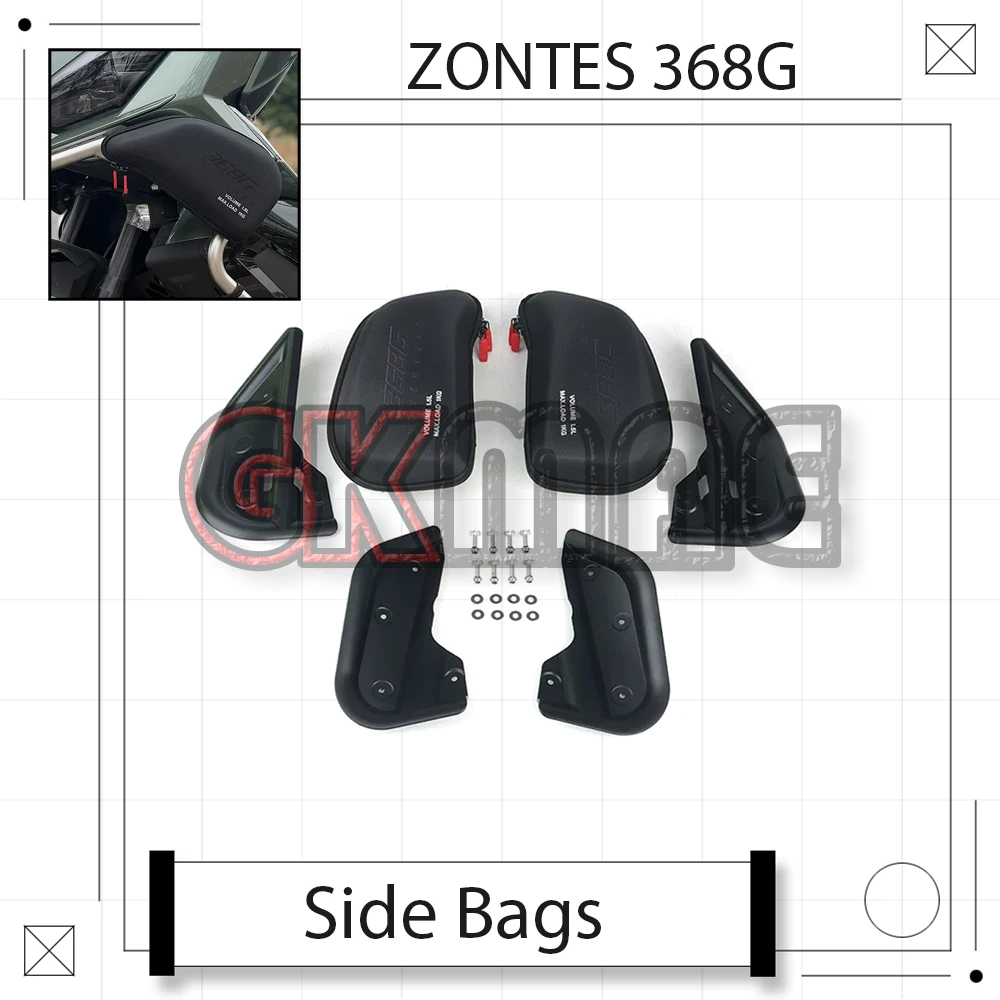 For ZONTES 368G ZT368 G Motorcycle Modified Side Bags Crash Bar Bags Quick Release Waterproof Storage Protective Luggage Pouches