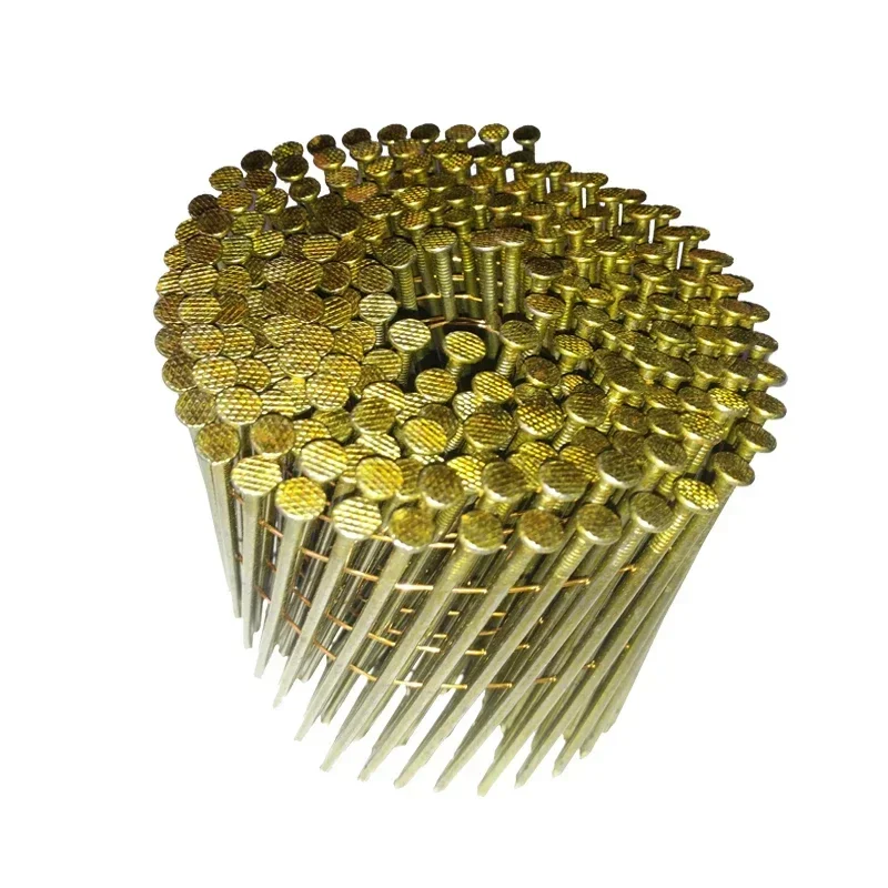 100mm Pallet Coil Nail Full Round Head Iron Wire Colored Coating Coil Nails for Nailer Wooden Pallets or Fencing Projects