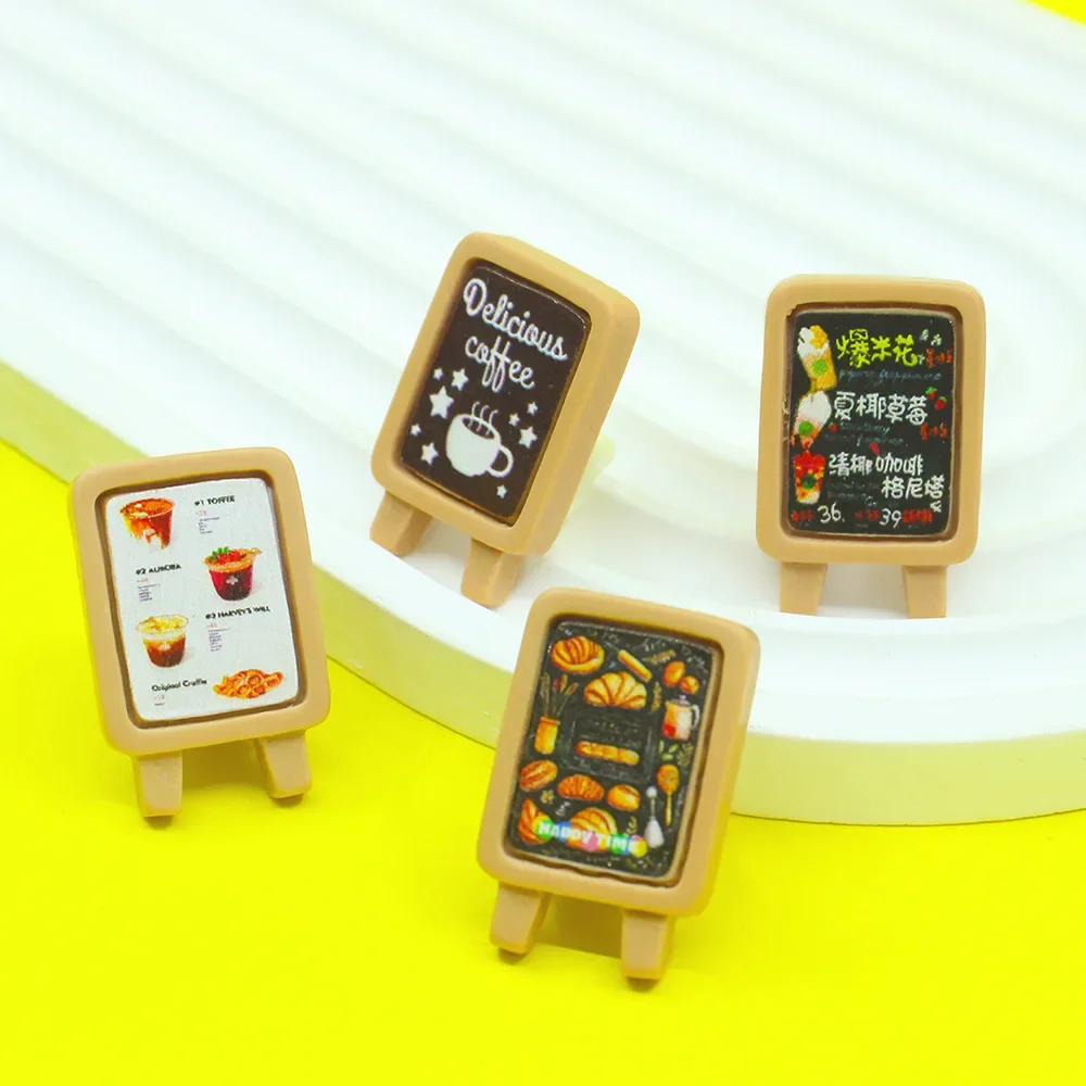 DIY Cartoon Drawing Board Resin  Coffee board Flatback  For Scrapbooking Jewelry Dollhouse Toy Accessories